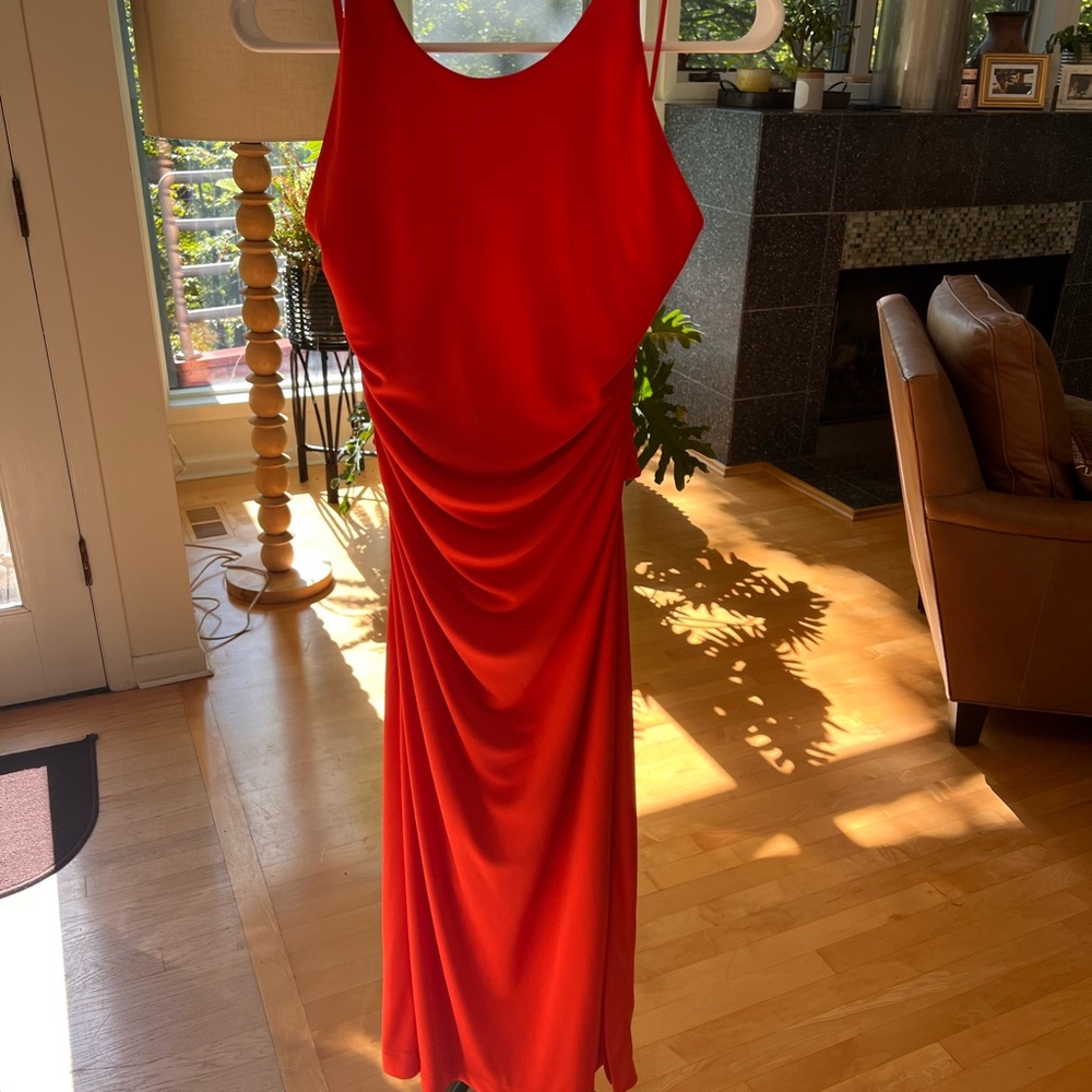 Elegant Red Evening Dress by Anthropologie